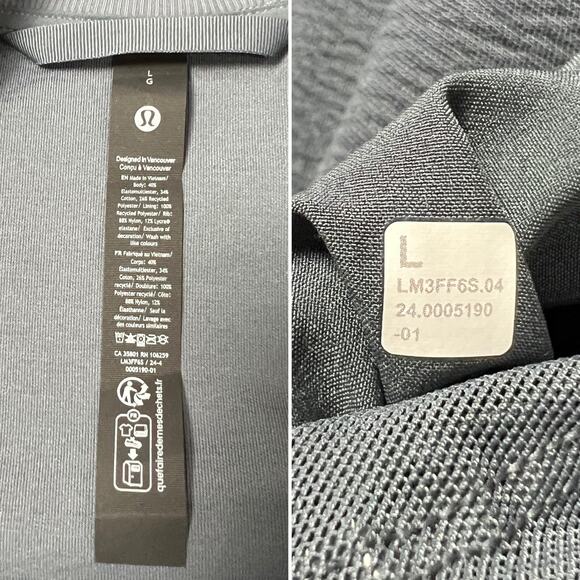 NEW Lululemon Textured Spacer Bomber Jacket SIZE L Gray Technical Zip Pocket NWT - Picture 4 of 10